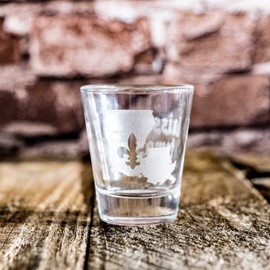 2oz Laissez les bons temps rouler Shotglass LASER