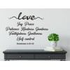 Inspirational Bible Verse Wall Decal Sticker, Love Joy Peace Patience