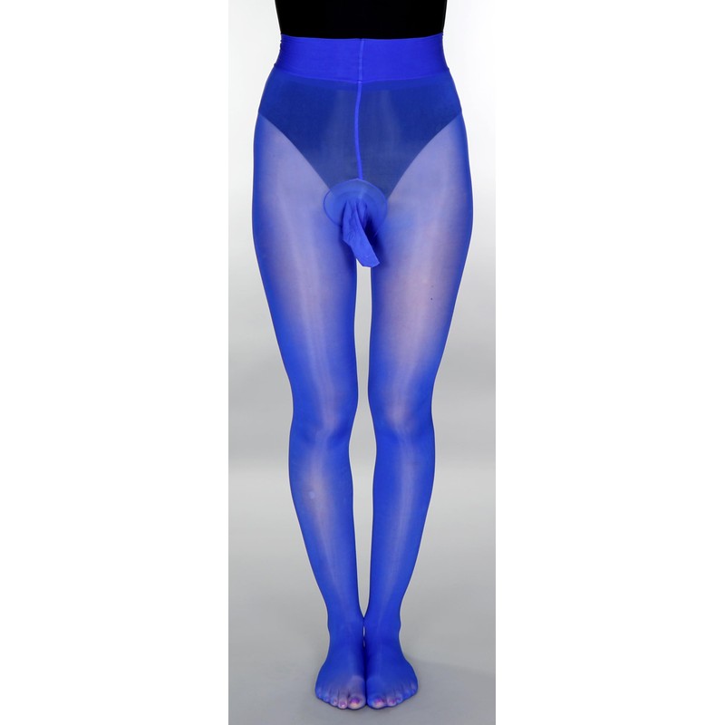 Medias pantymedias/brillantes para mujer y hombre, Azul, One Size