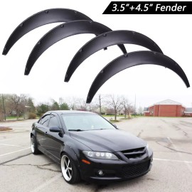 KEEPDSGN 3.5" + 4.5" Fender Flares Extension Wheel Arches Body Kit For Mazda 6 Mazdaspeed