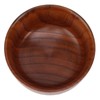 Wooden Rice Bowl Jujube Wood Anti Scald Exquisite Elegant Round