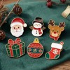 6-Piece Christmas Enameled Brooch Pin Set – Festive Holiday Jewelry