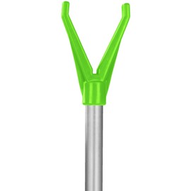 2-er Set Rutenhalter Rutenständer V-Auflage mit Schnurlaufkerbe - 75 cm - Aluminium Rostbeständig Langlebig - 2 Stück Angel- Kescherhalter Universell Einsetzbar Farbe Grün Größe 75 cm - 2 Stück