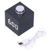 LED Knob Alarm Clock Digital Thermometer Display Imitation Wood Grain