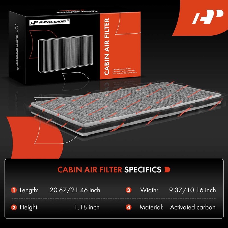 A-Premium Engine & Cabin Air Filter w/Activated Carbon Compatible with