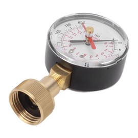 Water Pressure Gauge Aluminium Alloy Iron 0 to 200 Psi Universal Water Pressure Gauge with 3/4 Inner Hose Thread for Replacement