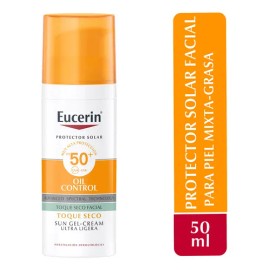 Eucerin Protector Solar Facial Toque Seco Oil Control FPS50+ 50ml Efecto Mate
