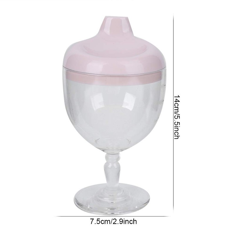 Zerodis Plastic Goblet Cup, Sippy Cup Baby Feeding Cup Anti-Fall