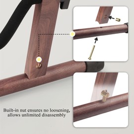 Ukulele Stand, Violin Stand with bow holder, Foldable Ukulele Stand for Travel, A-Frame Holder for Violin, Banjo, and Mandolin, Wooden Floor Ukulele Holder (American Black Walnut, Ukulele & Violin)