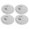 4PCS Stainless Steel PVC D Ring Patch with 11.8in Anchor