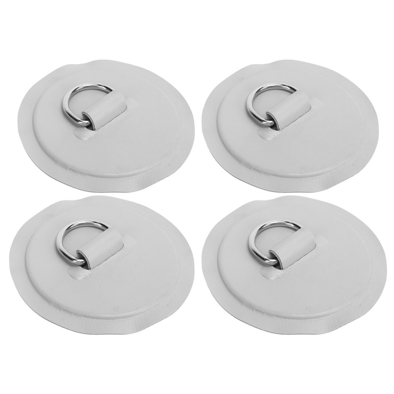 4PCS Stainless Steel PVC D Ring Patch with 11.8in Anchor