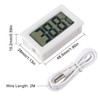 AITRIP 5 Pcs Digital LCD Thermometer Temperature Monitor with External