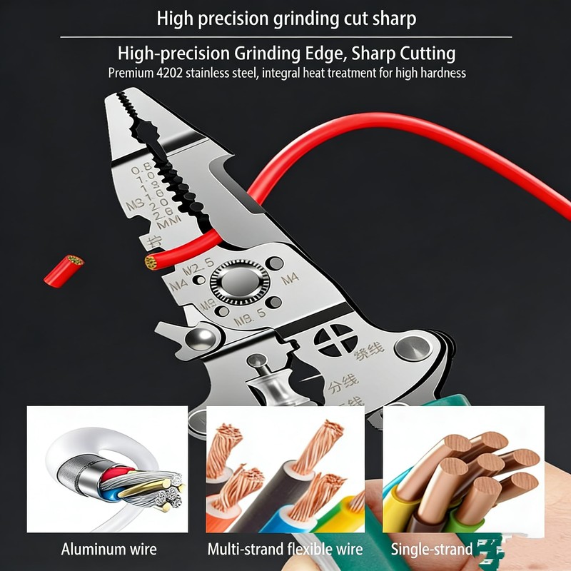 16-in-1 Multifunctional Wire Stripper Pliers