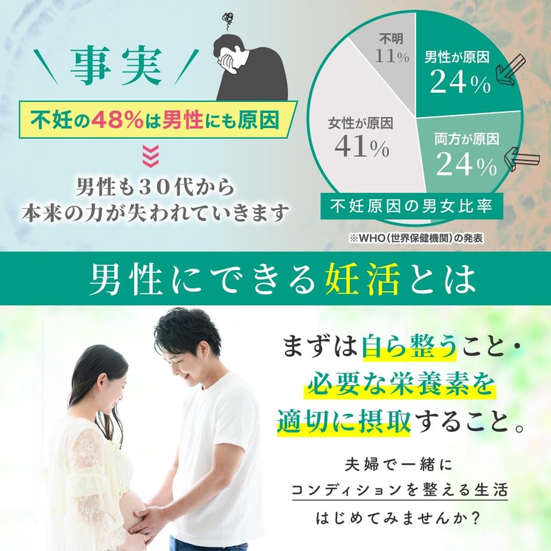 精活PLUS 妊活 サプリ 男性妊活サプリ マカ シトルリン 高配合 亜鉛 葉酸 特許成分