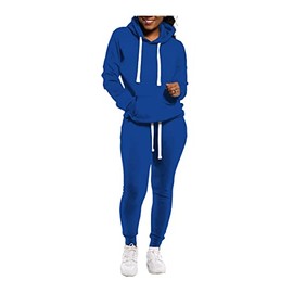 TOPONSKY Sweatsuits Two Piece Ladies Tall Warmup Jogging Tracksuit Royal Plus 3XL