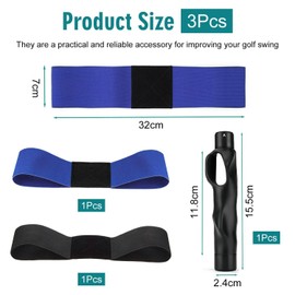 YSJCHEBS 2 Pieces Golf Swing Training Bracelets and 1 Piece Club Grip Golf Training Aids Golf Accessories