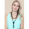 RIAH FASHION Hand Knotted Beads Endless Long Statement Necklace -