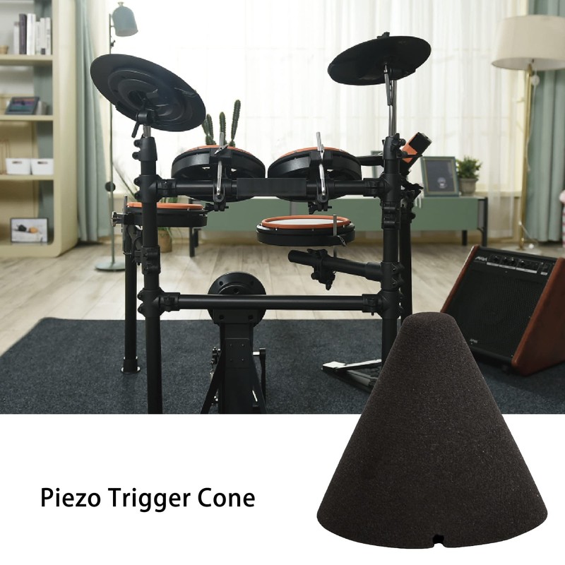 BQLZR Black Foam Piezo Trigger Cone Electronic Drum Replacement 1.38x1.46