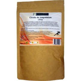 Citrate de magnésium pur 300G | 2500 mg | 4 mois de traitement | énergie et récupération rapide | haute biodisponibilité | l'allié des sportifs |