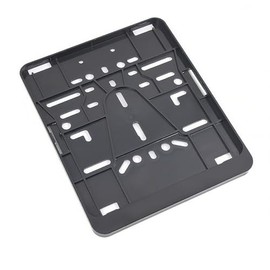 Motorcycle Licence Plate Holder 180 x 200 mm, Valid, Black High Gloss, UV-Resistant and Car Wash Resistant