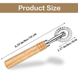 1 Pcs Pasta Wheel Ravioli Wheel with Roller Pizza Cutter Dumpling Lace Making Zinc Alloy Noodle Making Cutter for Kitchen