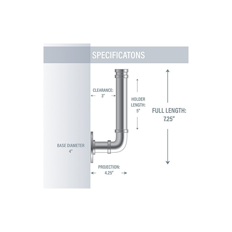 Rod Desyne Single Toilet Paper Holder, Satin Nickel