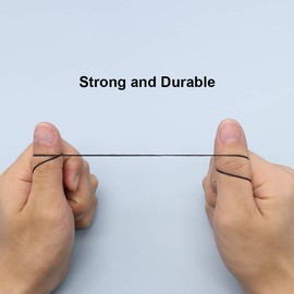 Vivifying 1mm Waxed Thread, 328 Yard Black 150D Waxed Leather Thread with Needles for Bookbinding, DIY Crafts and Sewing Leather Projects