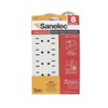 SANELEC, Extensión, Barra Multicontacto, 8 Entradas, Cable de 90 cm,