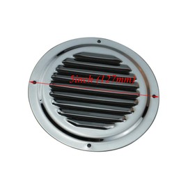 COC-LF Round Louvered Vent, Marine Boat Vent丨Stainless Steel Louvered Vent丨Total 2 Pack (5INCH)