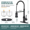 Kitchen Faucet with Pull Down Sprayer, Hurran Commercial Stainless Steel