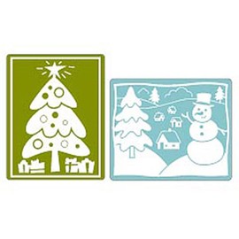 Sizzix 2 x Christmas Textured Embossing Folders #5