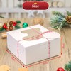 COTOPHER 18Pcs Christmas Cookie Boxes with Window, 6x6x3 inch White