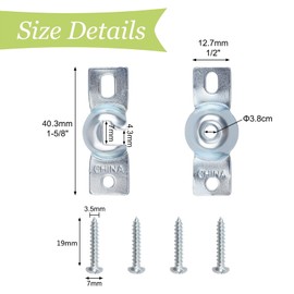 UFURMATE Roller Shades Bracket, 2 Sets Metal Roller Window Shade Inside Mount Brackets Curtain Roller Blind Bracket with Screws Heavy Duty Roller Blind Repair Kit (Inside Mount)