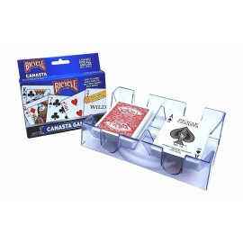 Bicycle 2-Pack Canasta Playing Card Games Point Value & Revolving Rotating Tray
