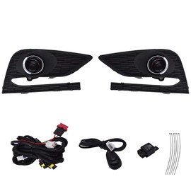 munirater Fog Light Lamp Assembly Passenger and Driver Side Replacement for 2016 2017 2018 Cruze with Front Bumper Fog Light Covers+Harness Switch Kit