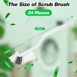 Yinkin Kitchen Scrub Brush Bulk Sink Bathroom Brush Edge Corner Cleaning Brush Right Angle Mini Grout Brush for Household Dishwasher Tile Lines Window Track Deep Cleaning with Stiff Bristles (24)