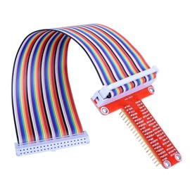 ARCELI RPi GPIO Breakout Expansion Card + Ribbon Cable + T Type GPIO Adapter 20cm FC40 40 Pin Ribbon Cable for Raspberry Pi 3 2 Model B & B + SC05