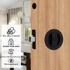 KIDOACOW Round Pocket Door Lock and Edge Pull, Privacy Pocket