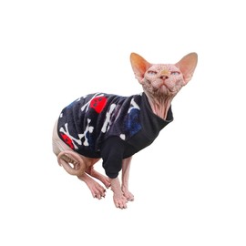 Kotomoda Winter Scull Cat Jumper for Sphynx and Nude Cats, Medium