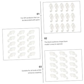 Operitacx 15 Pcs Foam White Embryo Seahorse Seashell Foam Squares DIY Foam Painting Model Foam Decor DIY Foam Model Decorative Foam Model Caracoles Foam Model Craft Materials
