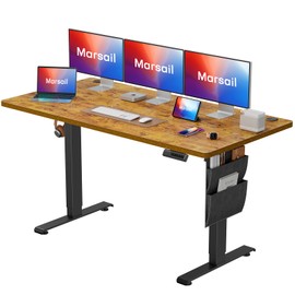 Marsail Standing Desk,Home Office Adjustable Heights Desk,Stand Up Desk,63x24 Inches Desktop Sit Stand Gaming Computer Desk for Study,Writing with 4 Memory Presets,Headphone Hook,Cable Organizer