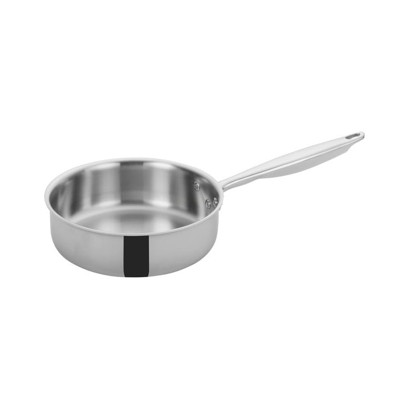 WINCO Tri-Ply Saute Pan, Silver