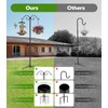 MoKo Double Shepherds Hooks, 88 in Bird Feeder Pole 0.9