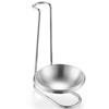GoldNJade 304 Stainless Steel Single Ladle Holder Vertical Spoon Rest