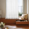 Topfinel Lace Curtain, Tension Rod, Lace Curtain for Bay Window,