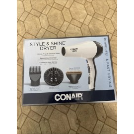 Conair 1875 Watt Style & Shine Hair Dryer; Thermal Technology with accessories