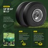 Wiltire (2 Pack) 4.10/3.50-4 Flat Free Tire and Wheel 10-Inch