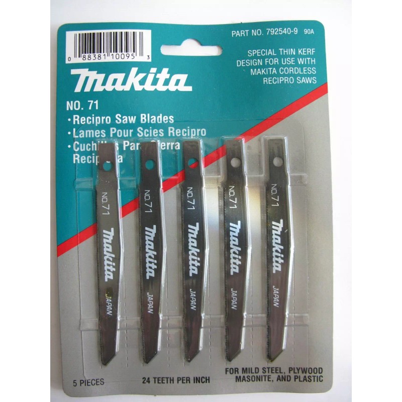 Makita NEW MAKITA NO. 71 5 PACK RECIPRO SAW BLADES
