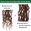 8 Packs Faux Locs Crochet Hair Curly Ends 24 Inch