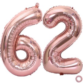 Juland Rose Gold Number Balloons Large Foil Mylar Balloons 40 Inch Giant Jumbo Number Balloons XXL for Birthday Party Decorations - 26